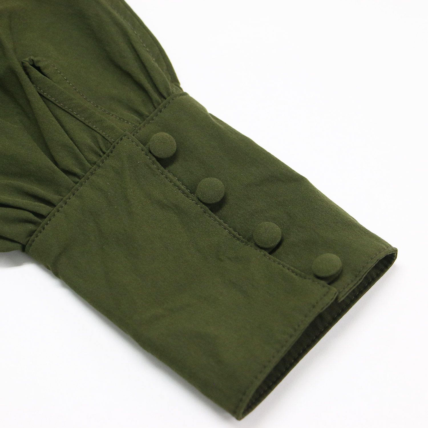 AMERI アメリ シャツ カーキ サイズ:FREE | ニット ドッキング シャツ