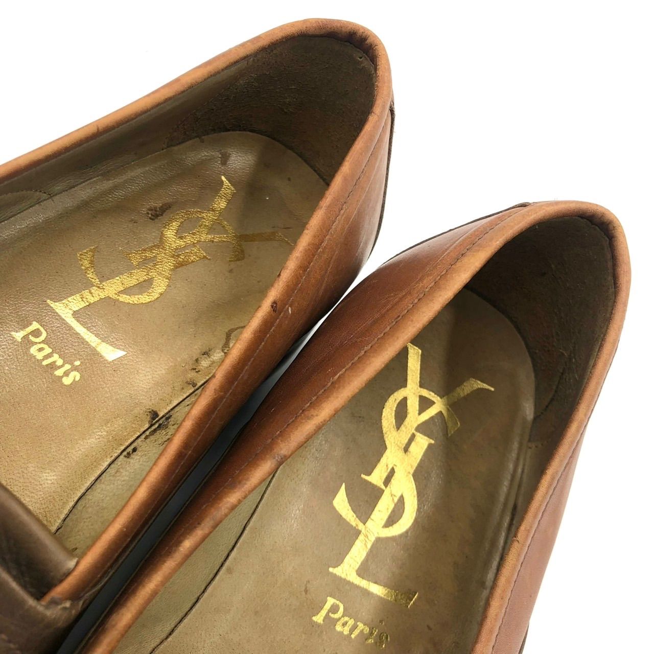 イヴ・サンローラン ローファー 25.5cm 茶色 タッセル YSL - メルカリ