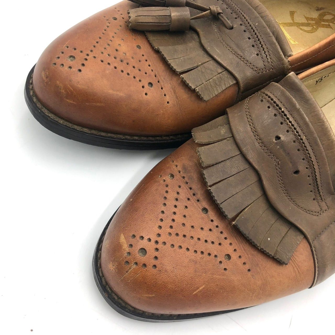 イヴ・サンローラン ローファー 25.5cm 茶色 タッセル YSL - メルカリ