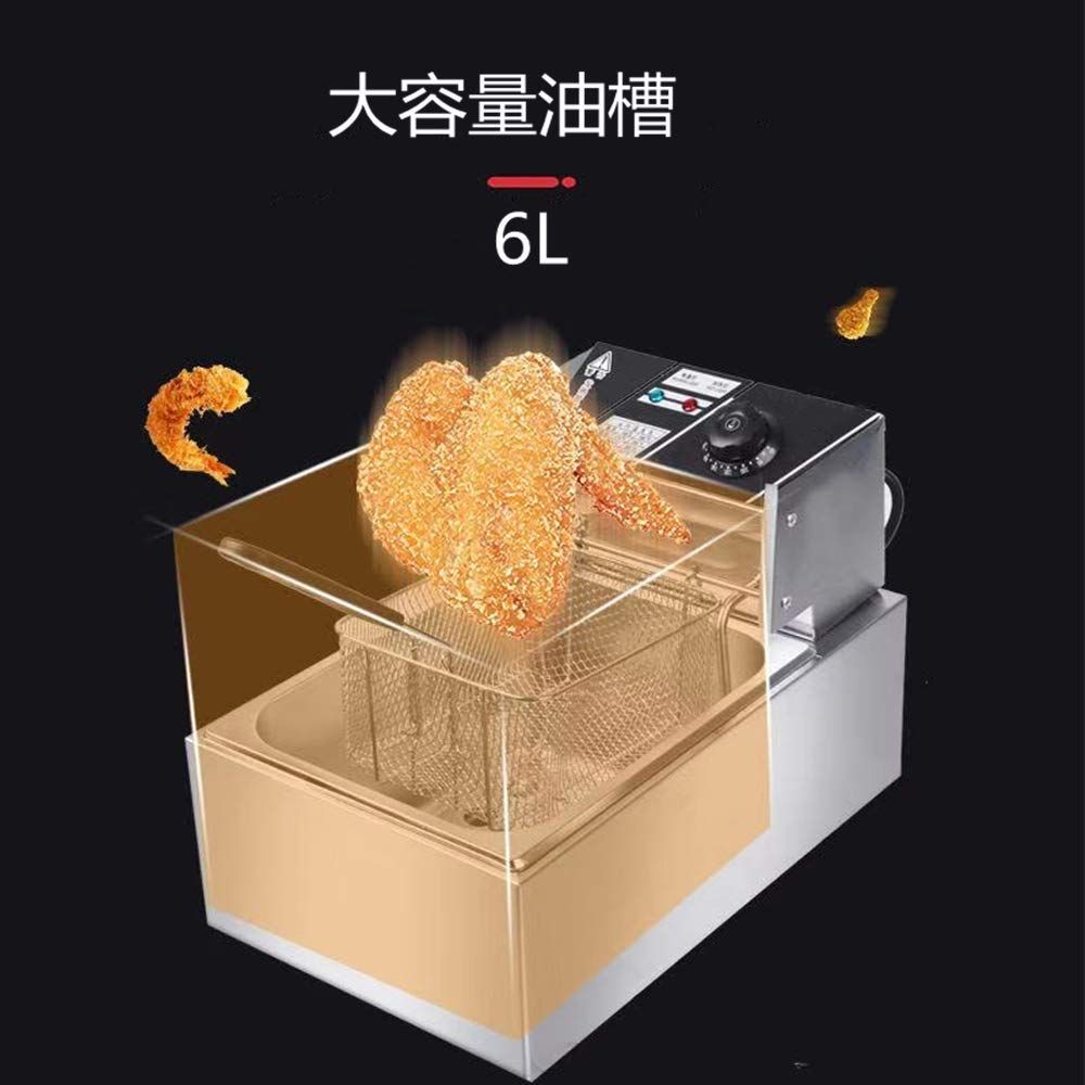 電気フライヤー 卓上フライヤー 揚げ物器 ミニフライヤー 温度調節 6L
