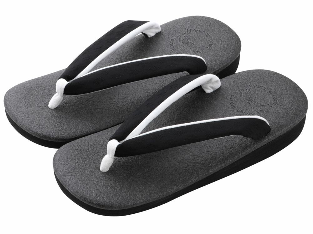 紳士用 菱屋謹製 カレンブロッソ ソフト鼻緒 メンズ カフェ草履 Ｍサイズ ダークグレー st 118 １７