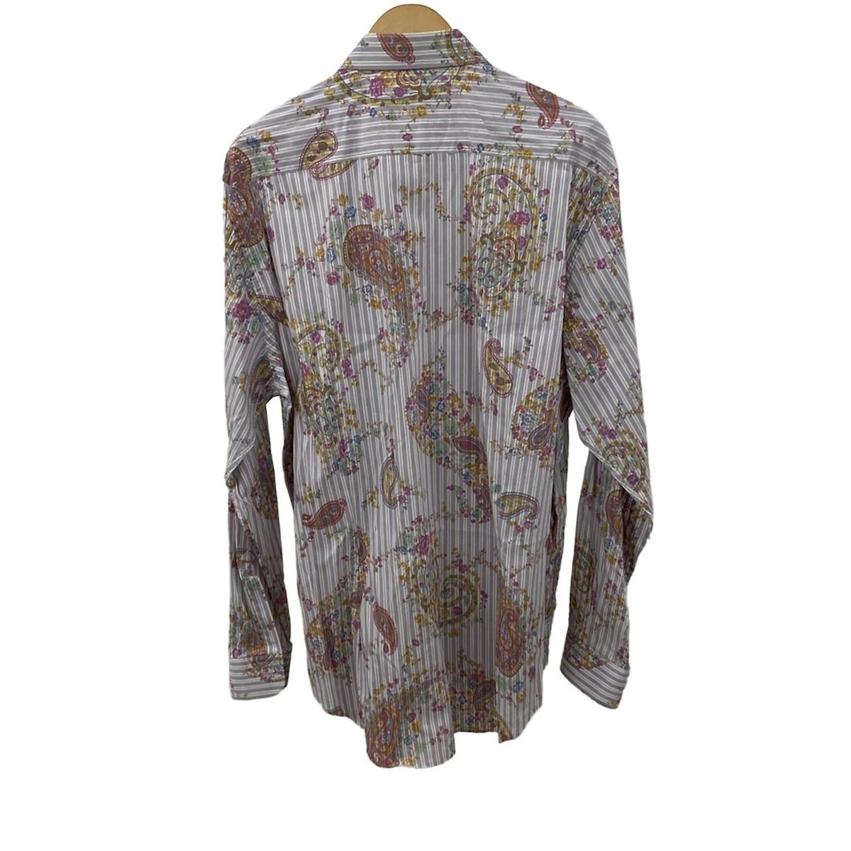 ETRO(エトロ) 長袖シャツ サイズ46 S メンズ - パープル×白×マルチ