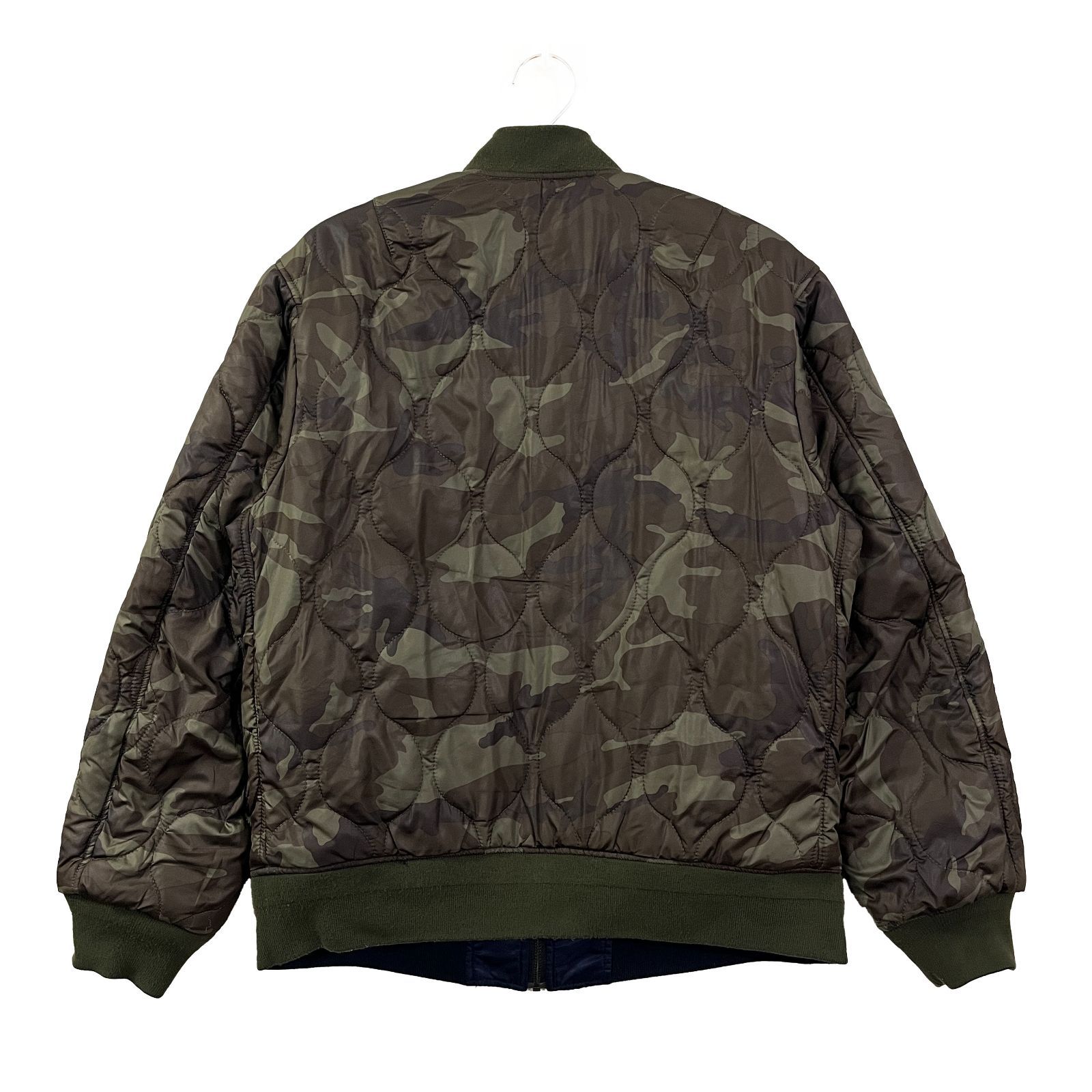USED／メンズL】MARK GONZALES MA-1 リバーシブル ネイビー／カモフラ 