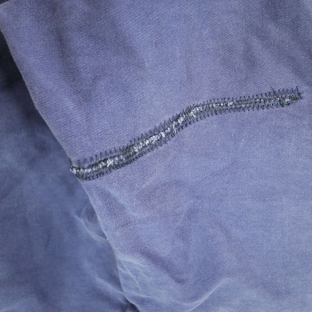 60年代 フランス製 SANFOR ワークパンツ ユーロ ヨーロッパ古着 モールスキン ボタンフライ ネイビー メンズ L相当 O 5263 古着 抜け感 その他 