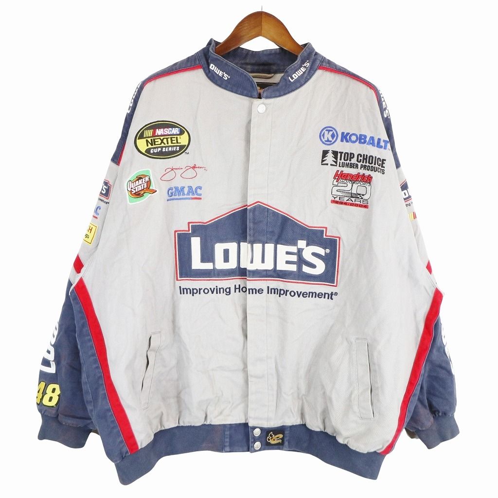 90年代 CHASE AUTHENTICS LOWE'S コットンレーシングジャケット 刺繍