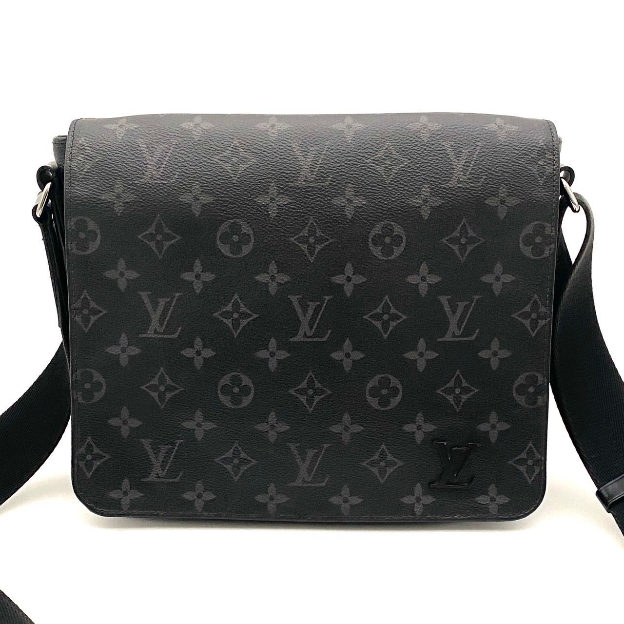 ルイヴィトン モノグラム エクリプス ディストリクトPM メッセンジャーバッグ 黒 ショルダーバッグ 斜めがけ ブラック