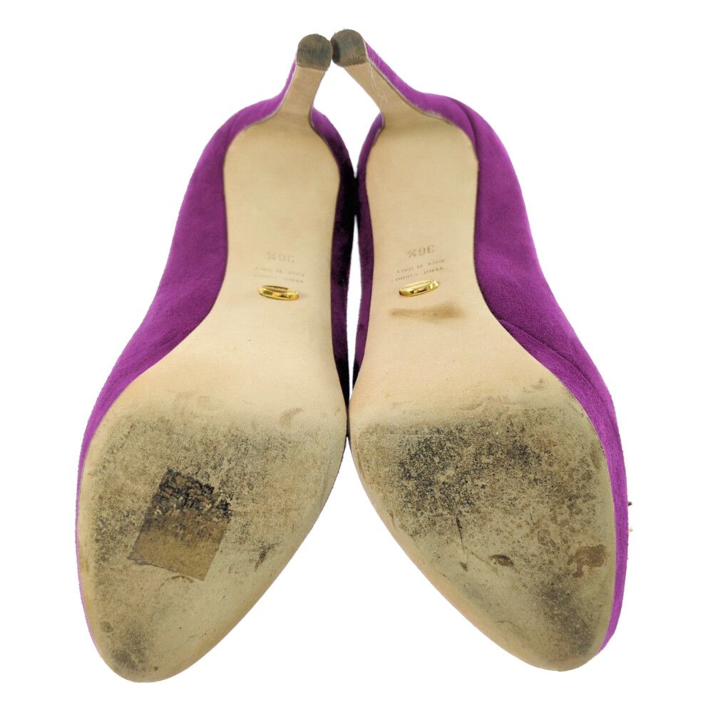 sergio rossi セルジオロッシ スエード・パンプス靴/36 1/2/パープル