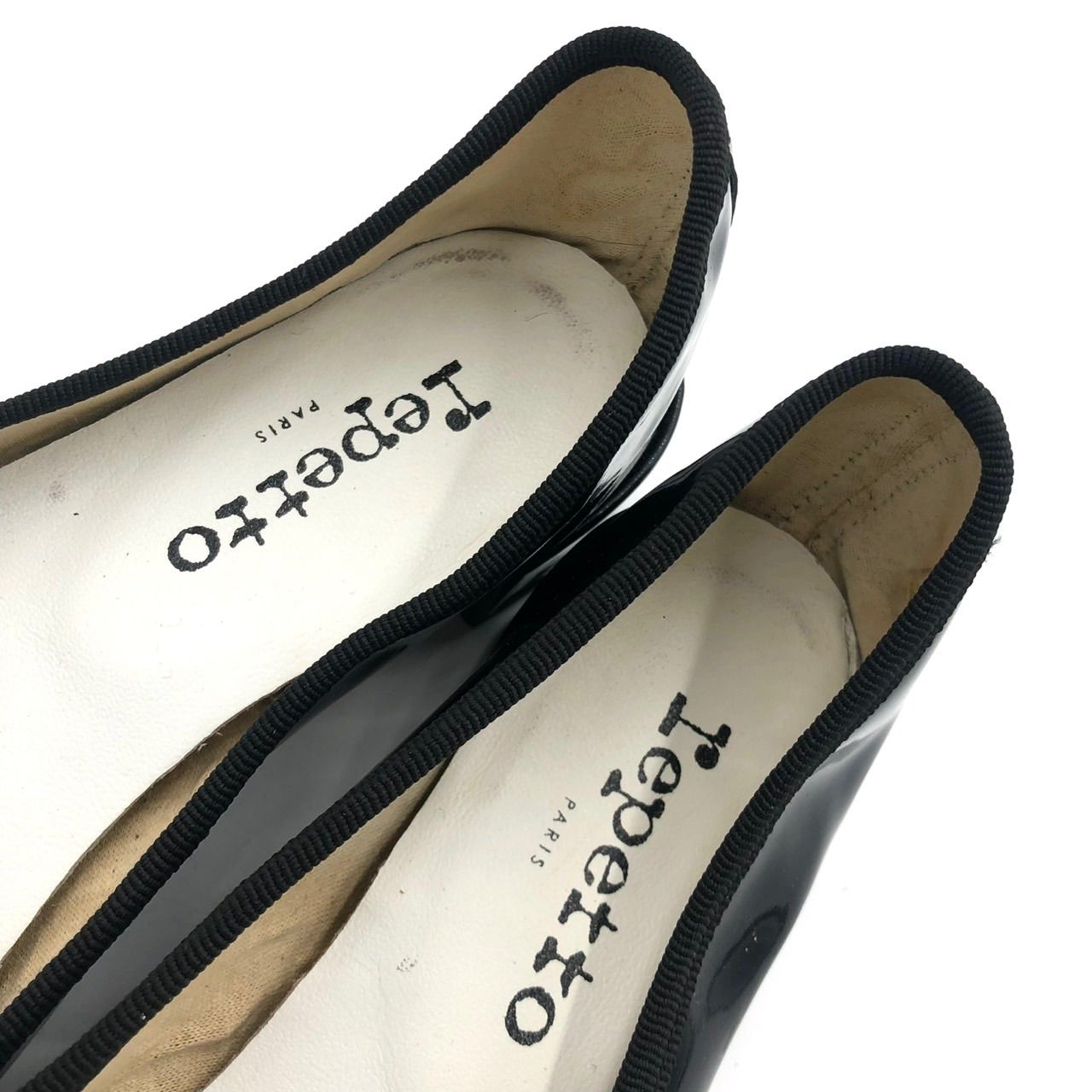 美品】レペット 38 1/2 約24cm相当 黒 パテントレザー バレエシューズ