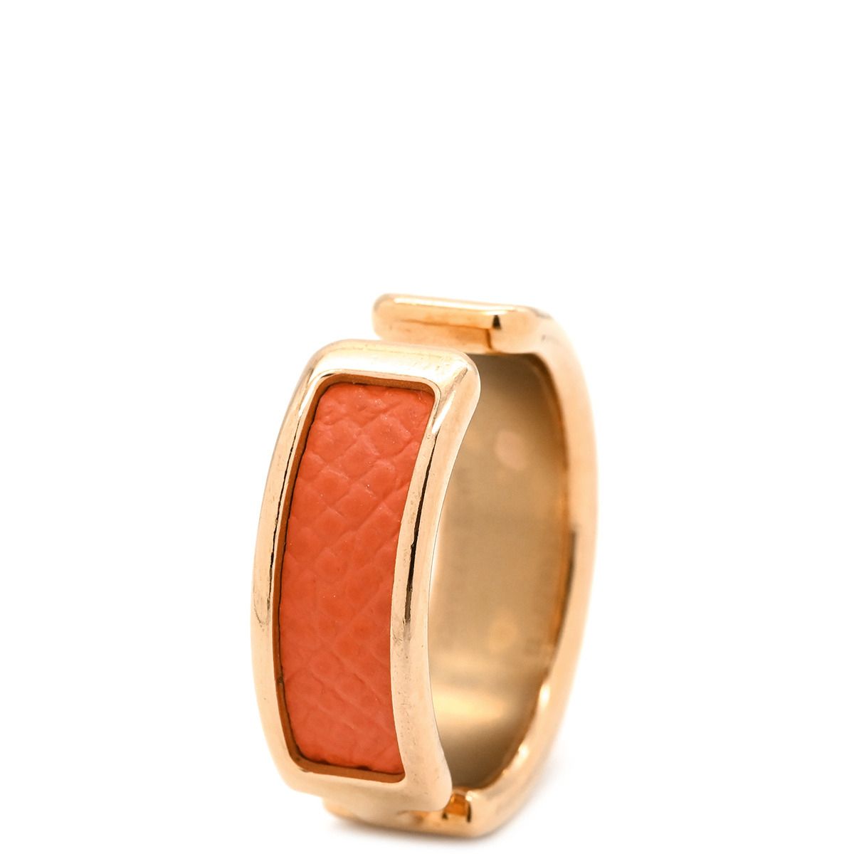 エルメス HERMES イヤリング イヤーカフ オランプGM メタル ヴォーエプソン レッドXピンクゴールド 赤 オレンジ 箱