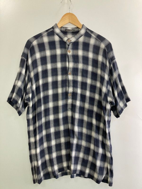 【品】ISSEY MIYAKE イッセイミヤケ 80's OMBRE CHECK PULLOVER S/S SHIRT VINTAGE 80年代 オンブレチェック プルオーバー ショートスリーブシャツ 半袖【140-251201-kk-45-min】