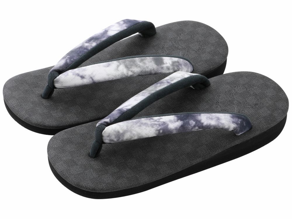 紳士用 菱屋謹製 カレンブロッソ ソフト鼻緒 メンズ カフェ草履 Ｍサイズ ダークグレー st 118 １８