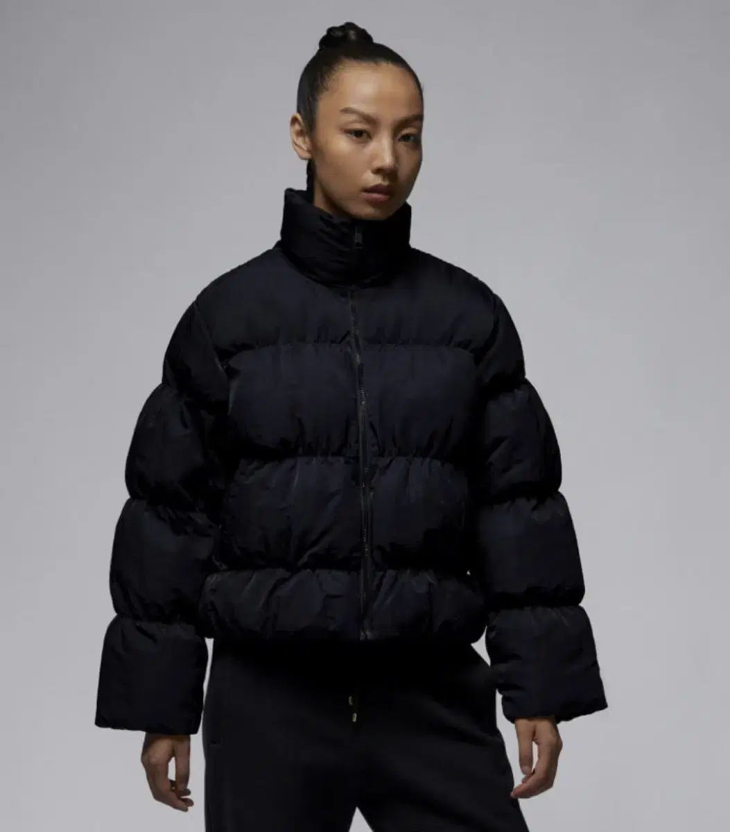 ナイキ ジョーダン レディース ショート パファー ダウン アウター XL 95 ブラック