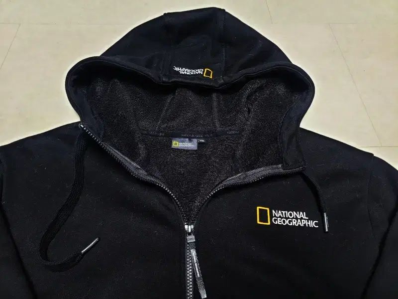 National Geographic(ナショナルジオグラフィック) ブラック 裏起毛 ジップアップパーカー 3XL ポール1239