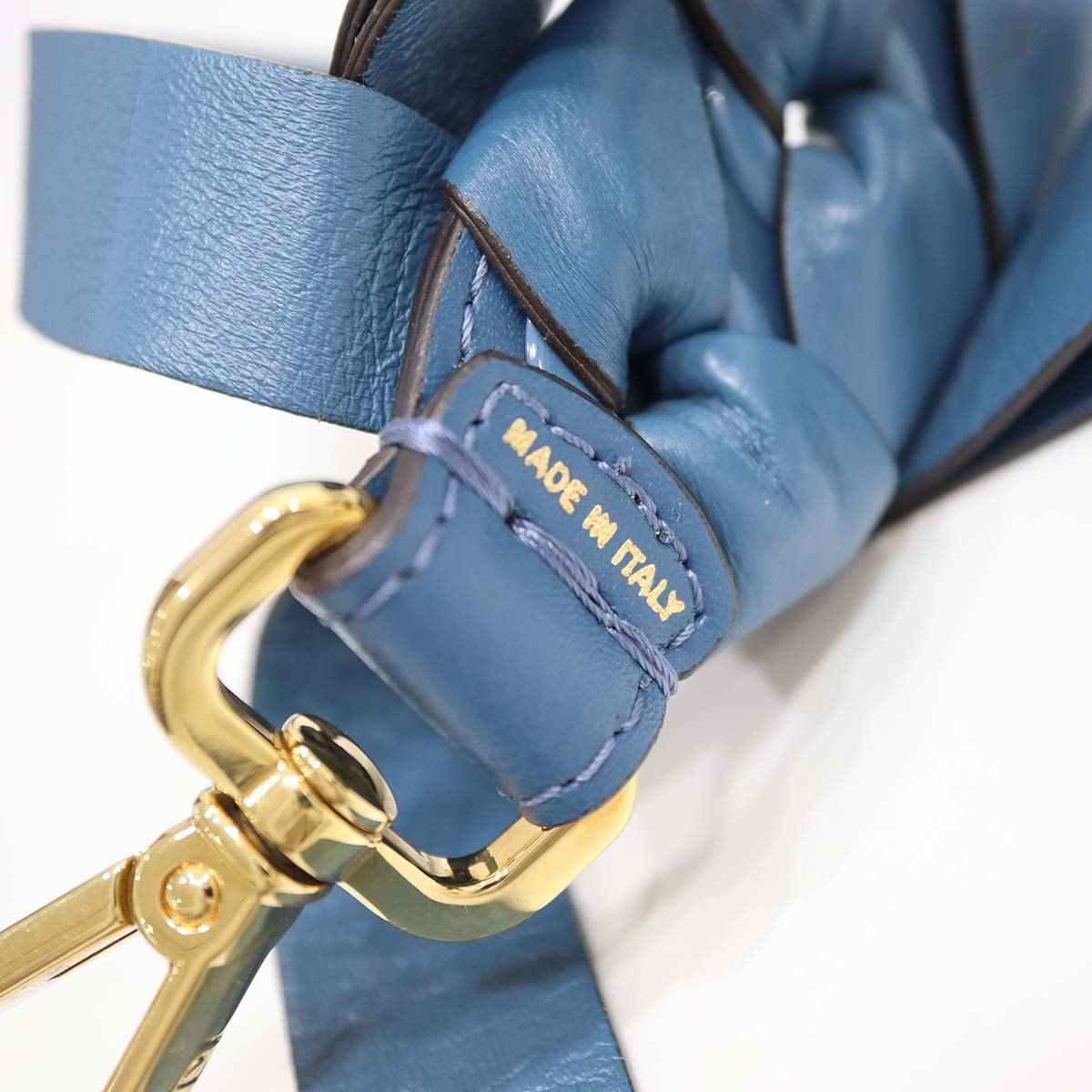 FENDI フェンディ ミニ ストラップ ユー ブルー ハンドル 持ち手 