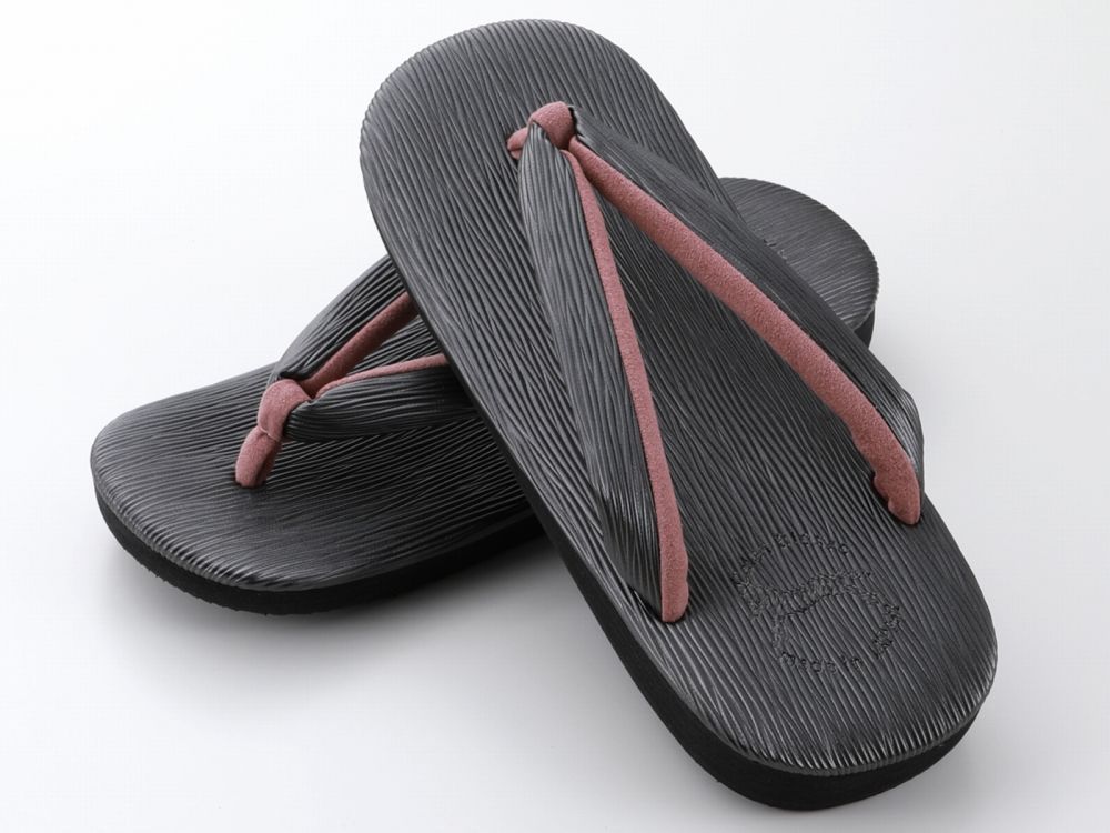  紳士用 菱屋謹製 カレンブロッソ ソフト鼻緒 メンズ カフェ草履 Ｍサイズ ダークグレー st 118 １９ 草履 和装履物