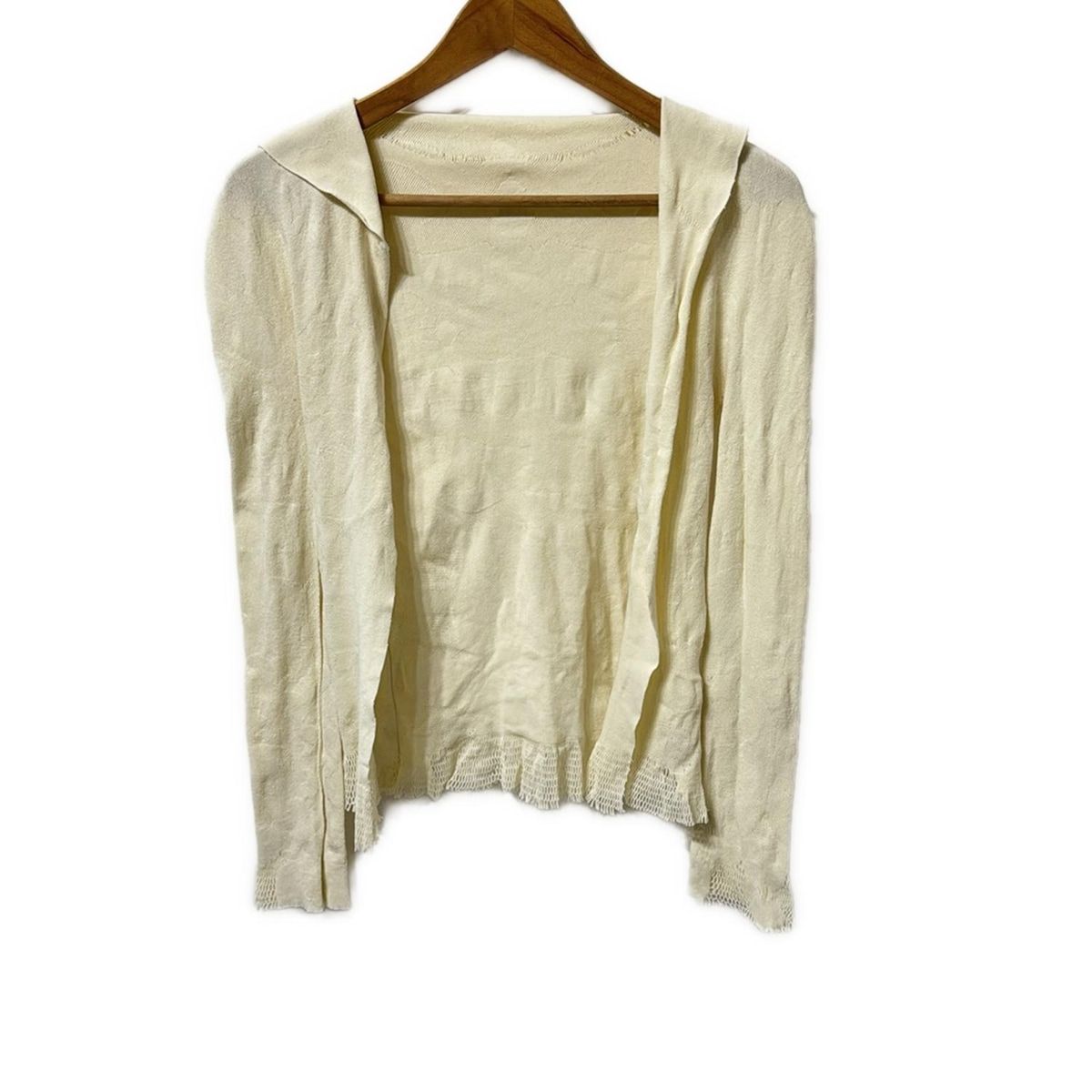 A POC イッセイミヤケ カーディガン サイズ2 M レディース アイボリー 長袖