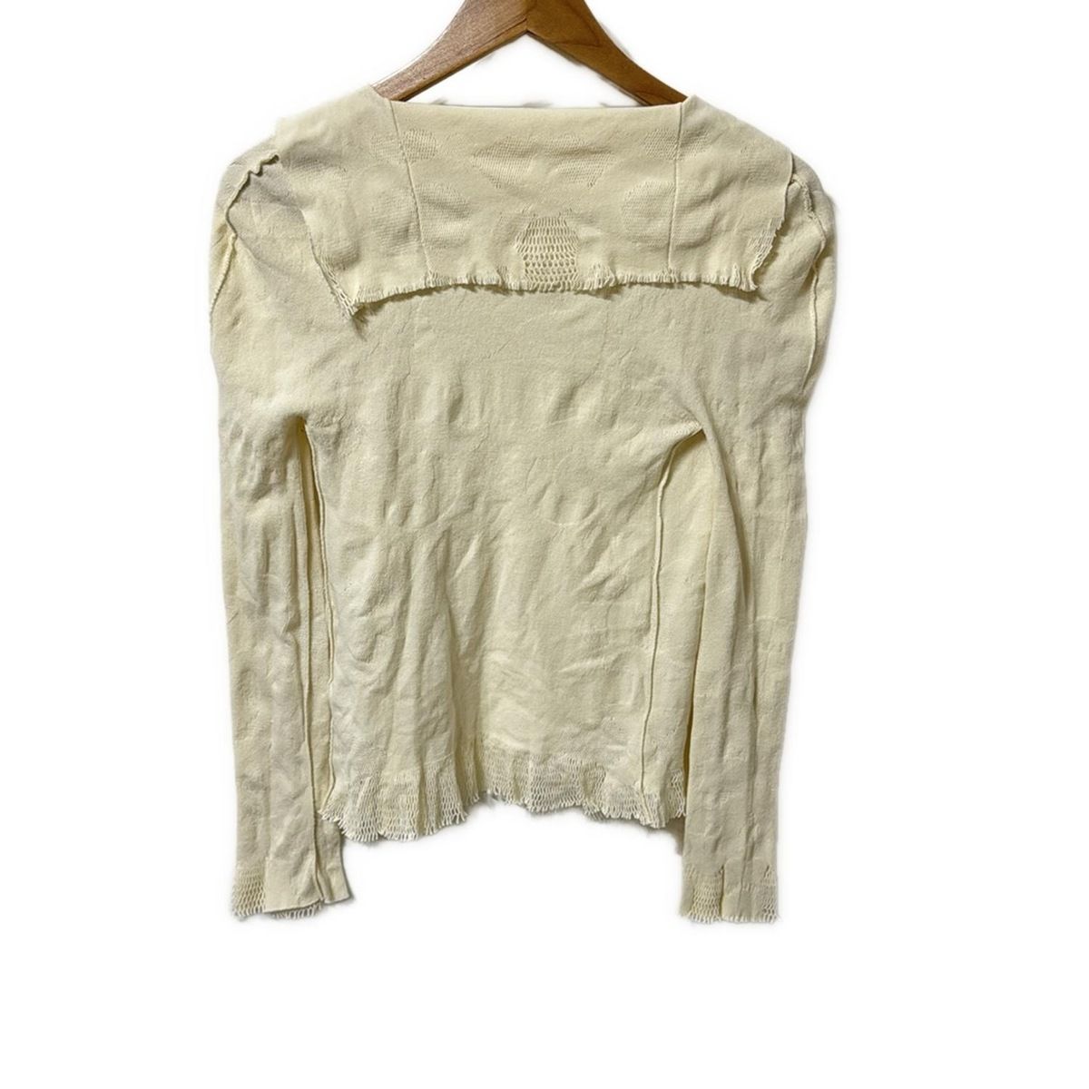 A POC イッセイミヤケ カーディガン サイズ2 M レディース アイボリー 長袖 長袖 カーディガン ボレロ アンサンブル トップス