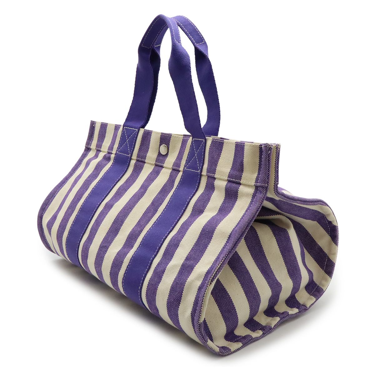 HERMES エルメス カンヌMM トートバッグ ハンドバッグ ストライプ