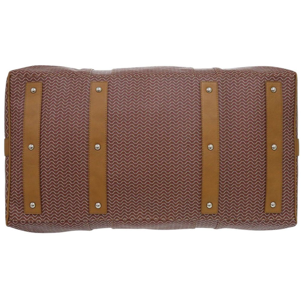 美品 ザネラート 2WAY PVC/レザー ブラウン ボストンバッグ 茶 0622