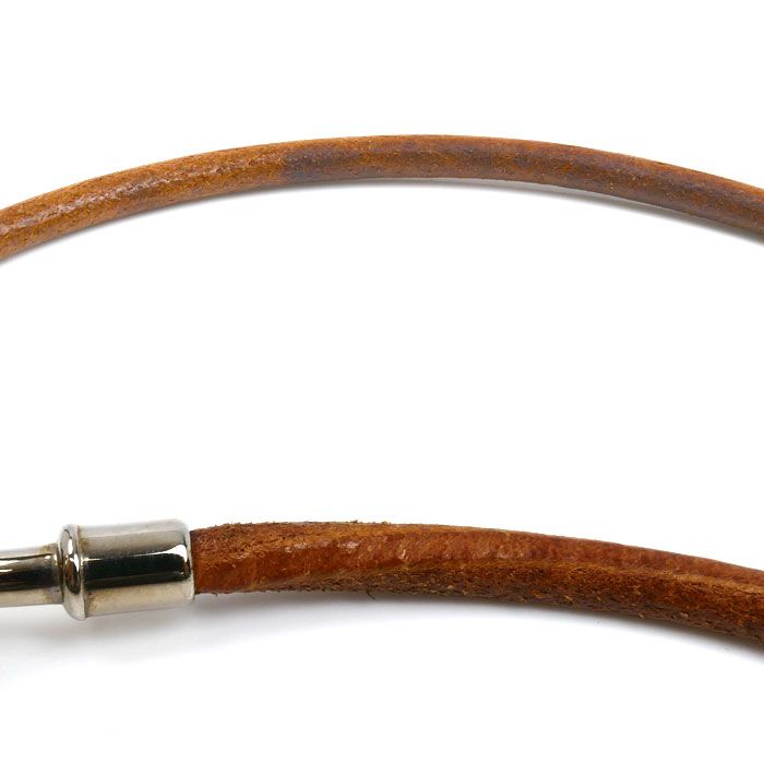 HERMES エルメス レザー 2連 ジャンボ ブレスレット 16.5cm レディース