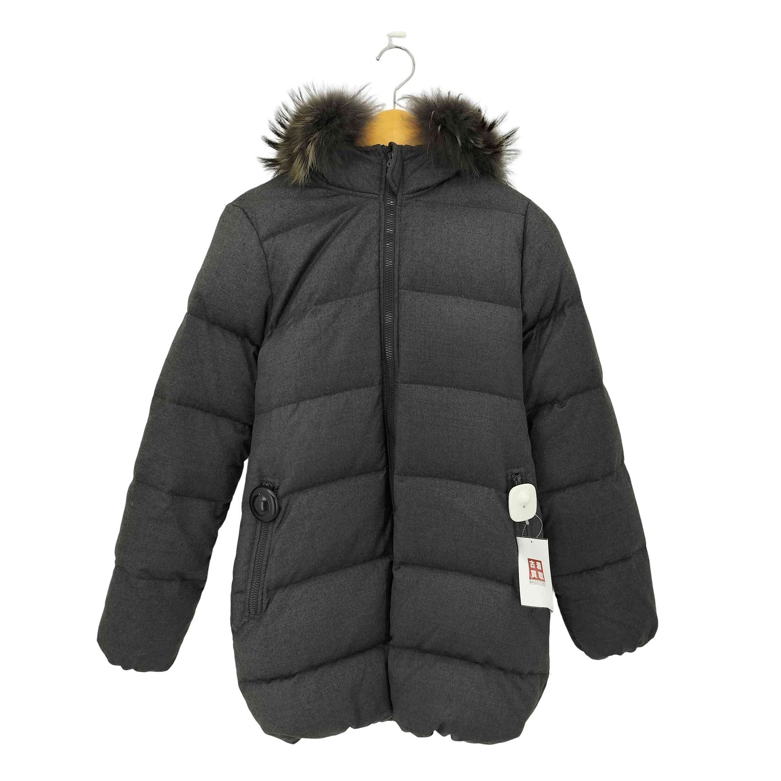 DUVETICA(デュベティカ) KAPPA-WOOL カッパ フーデット ラクーンファー キルティングダウンジャケット レディース  40【中古】【ブランド古着バズストア】 デュベティカ DUVETICA KAPPA-WOOL カッパ フーデット ラクーンファー