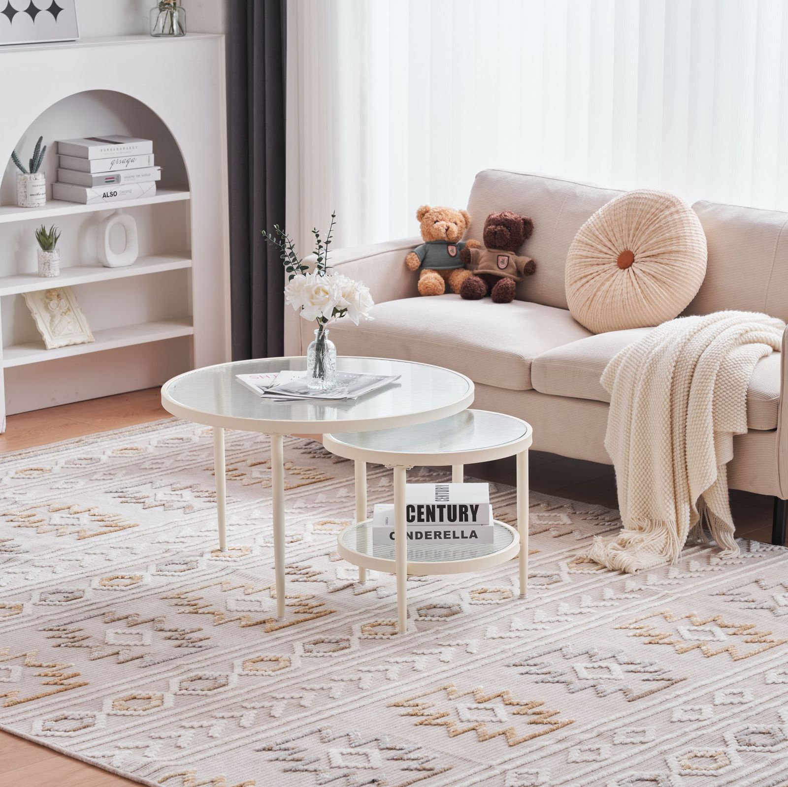 送料無料 極上[モダンインテリア]ガラストップセンターテーブル(B087