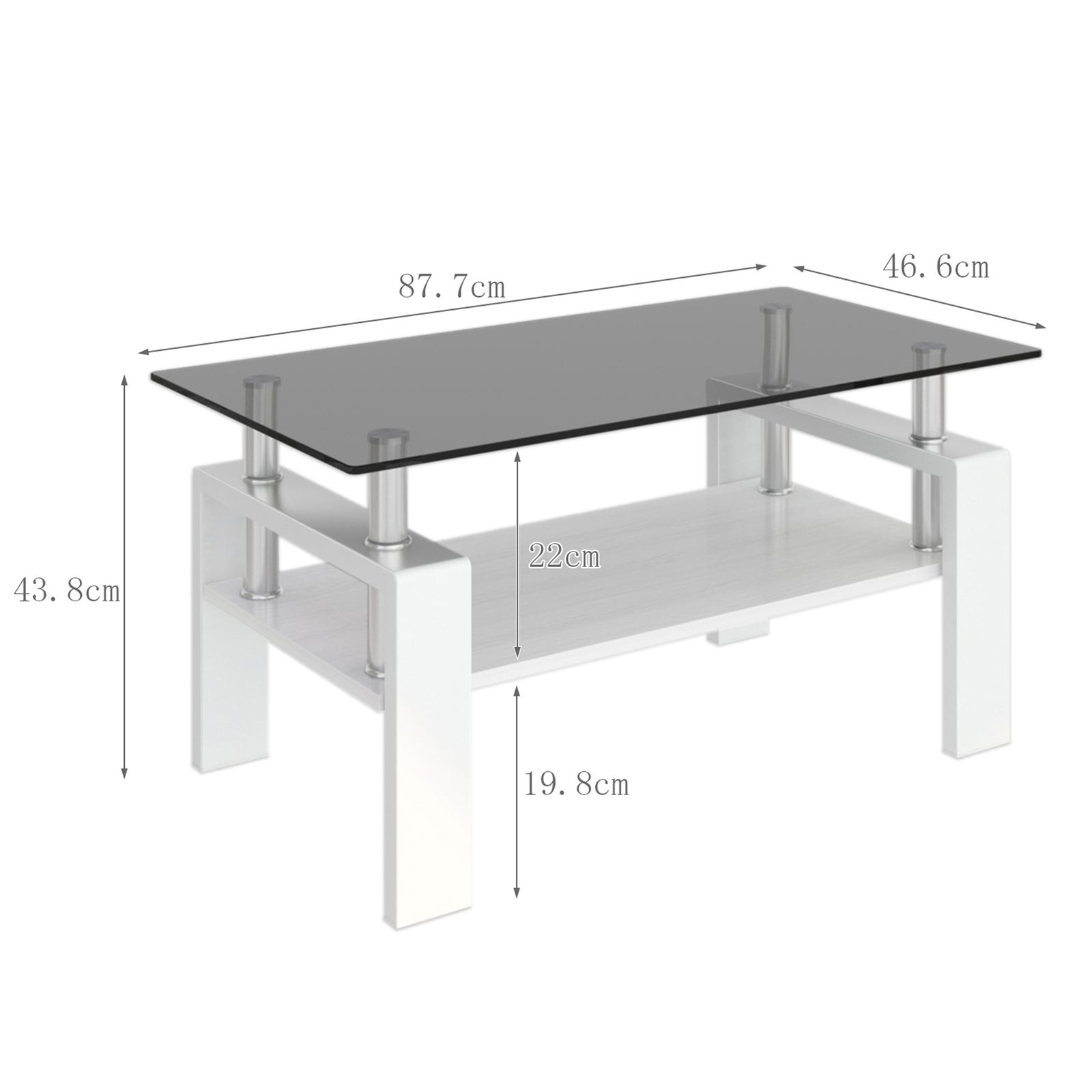 ショップ 「数量限定セール」 モダン長方形コーヒーテーブル 強化