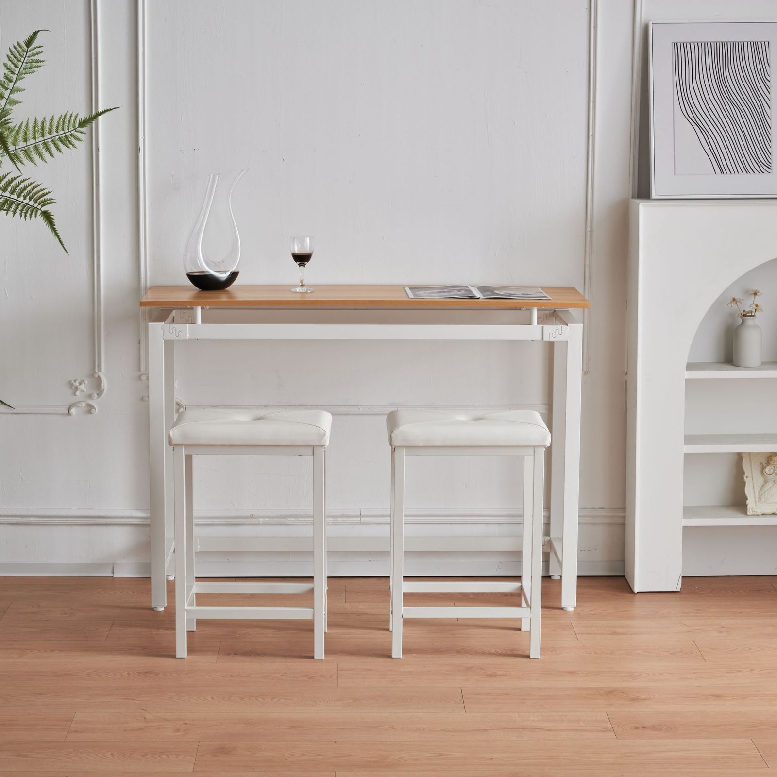 ハイテーブル カウンターテーブル 3点セット バーセット チェア2点