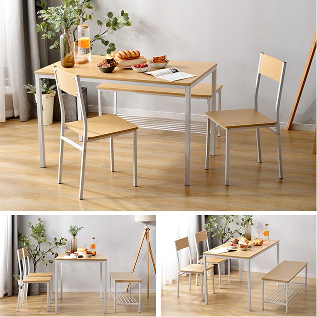 数量限定セール」 【ブラウン】ダイニングテーブル 4点セット 木製