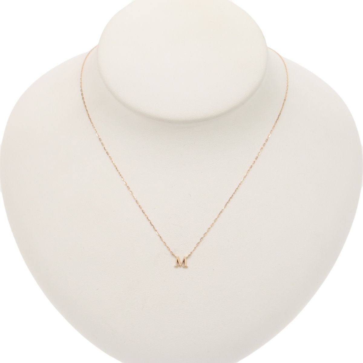 ete エテ K10YG 10金イエローゴールド 「M」 イニシャル ネックレス