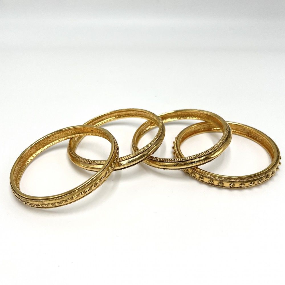 シャネル バングル レディース 4連 ロゴ アクセサリー ヴィンテージ