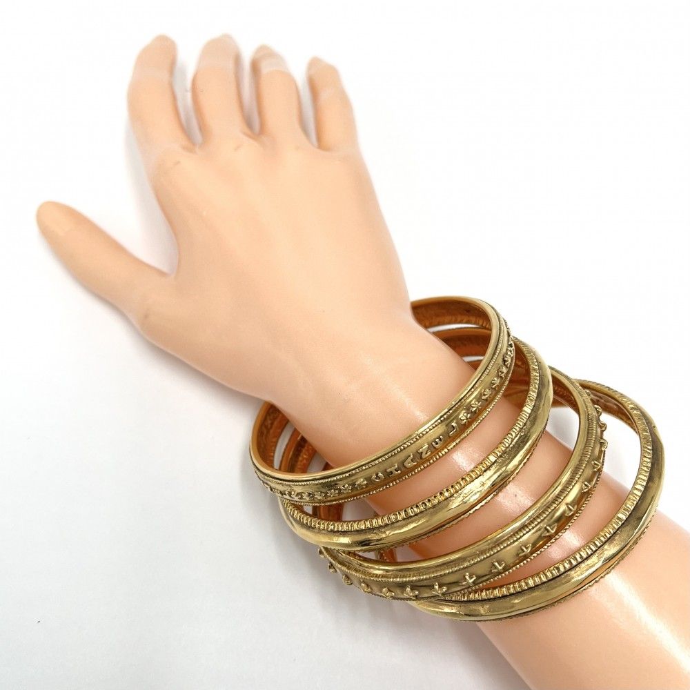 シャネル バングル レディース 4連 ロゴ アクセサリー ヴィンテージ