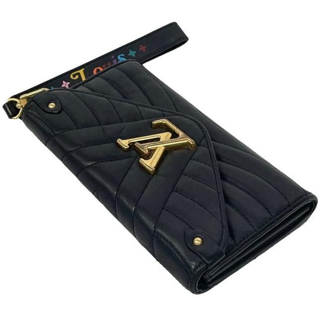 ルイヴィトン 長財布 ニューウェーブ レザー 財布 ブラック 黒 M63298