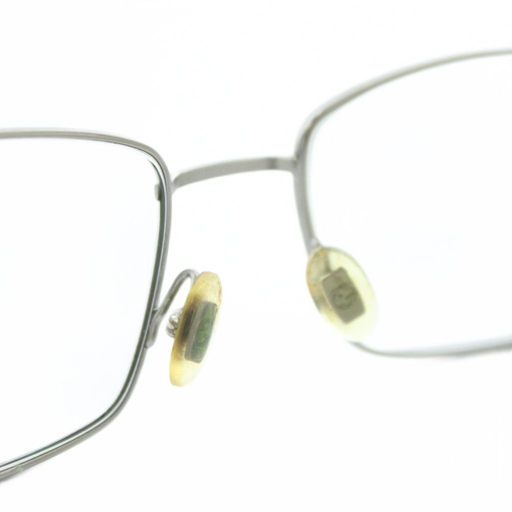 グッチ GUCCI 眼鏡 メガネ 度あり メタルフレーム スクエア ロゴ 53