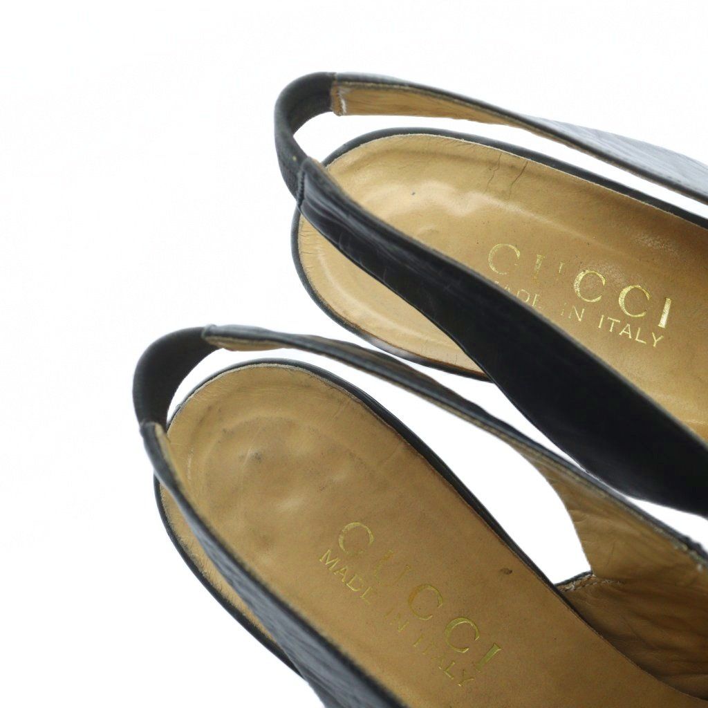 グッチ GUCCI パンプス レザー ホースビット ヒール ポインテッドトゥ