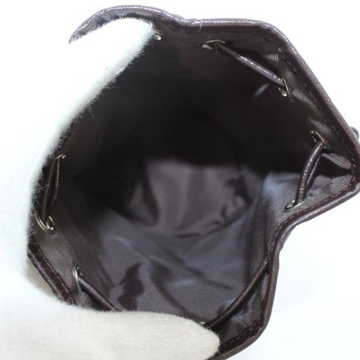 バーバリーズ Burberrys 巾着バッグ ポーチ ミニ キャンバス レザー