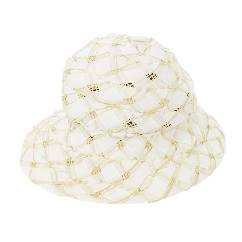 【中古】未使用品 メゾンドリリス La Maison de Lyllis BIBLIO ヘンプハット クロシェ 編み込み 57.5 白 メゾンドリリス La Maison de Lyllis BIBLIO ヘンプハット バケット