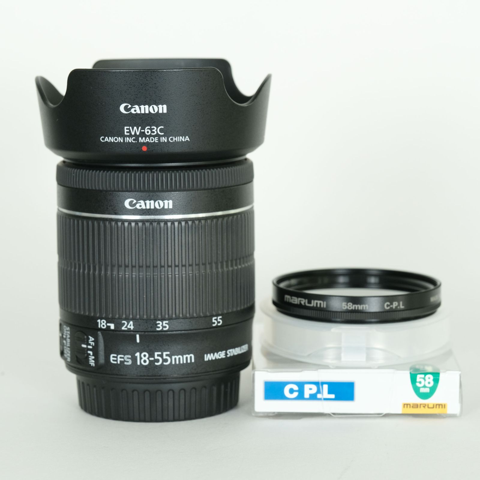 フード CPLフィルター付 Canon EF S 18 55 mm F 3 5 6 IS STM キヤノンEF Sマウント