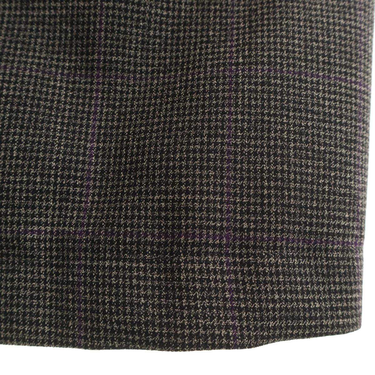 Y’s for men ワイズフォーメン 日本製 ウール ハウンドトゥース柄 ステンカラーコート 4 グレー ヨウジヤマモト メンズ Y's for men ワイズフォーメン 日本製 ウール ハウンドトゥース柄