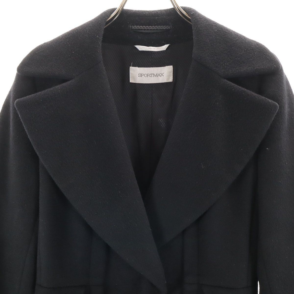 SPORTMAX スポーツマックス イタリア製 ウールコート 40 ブラック系