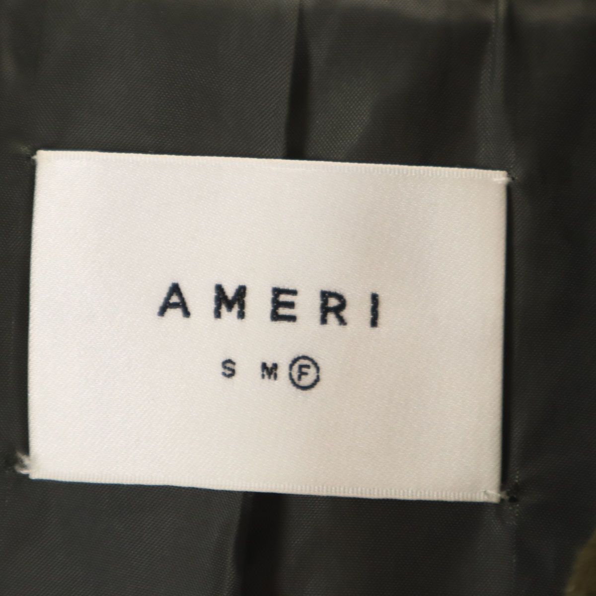 AMERI UNDRESSED アメリ 3WAY ブランケット ウールコート F カーキ