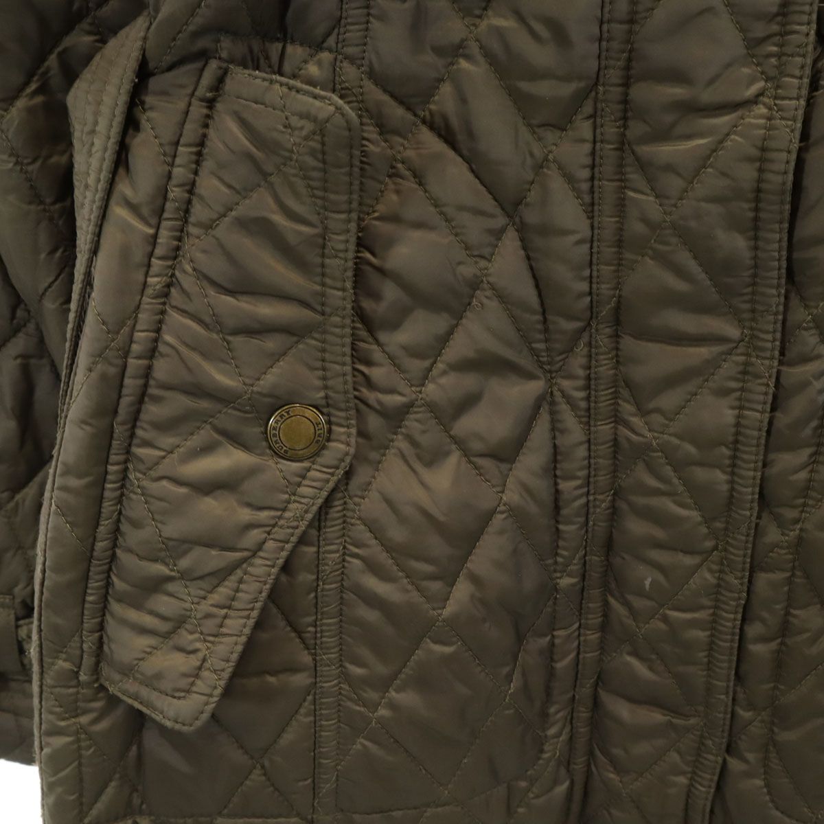 BURBERRY BRIT バーバリーブリット キルティングコート XS カーキ