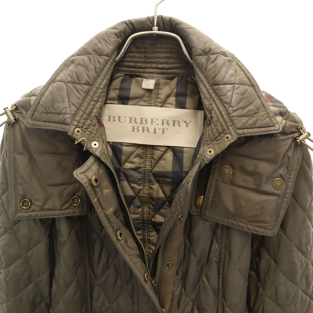 BURBERRY BRIT バーバリーブリット キルティングコート XS カーキ
