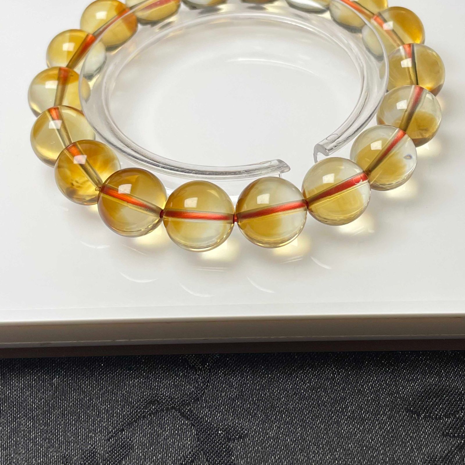 絶賛 EU製☆シトリンファントム☆パワーストーン ブレスレット 天然石