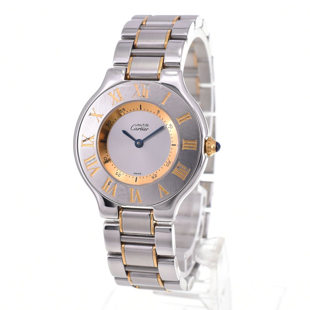 カルティエ CARTIER 21 マスト LM SS GP クォーツ レディース B 144024