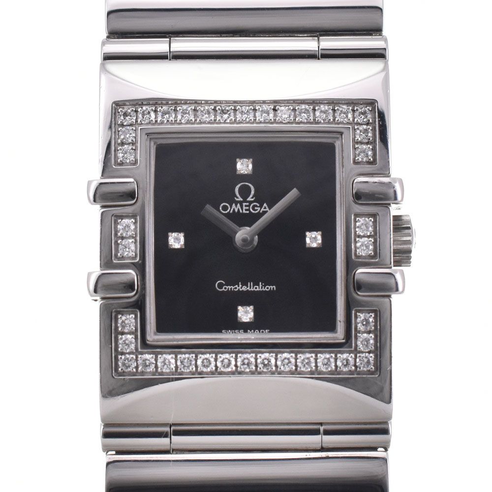 オメガ OMEGA 1528 46 コンステレーション クアドラ ダイヤモンド ベゼル クォーツ レディース B 144175