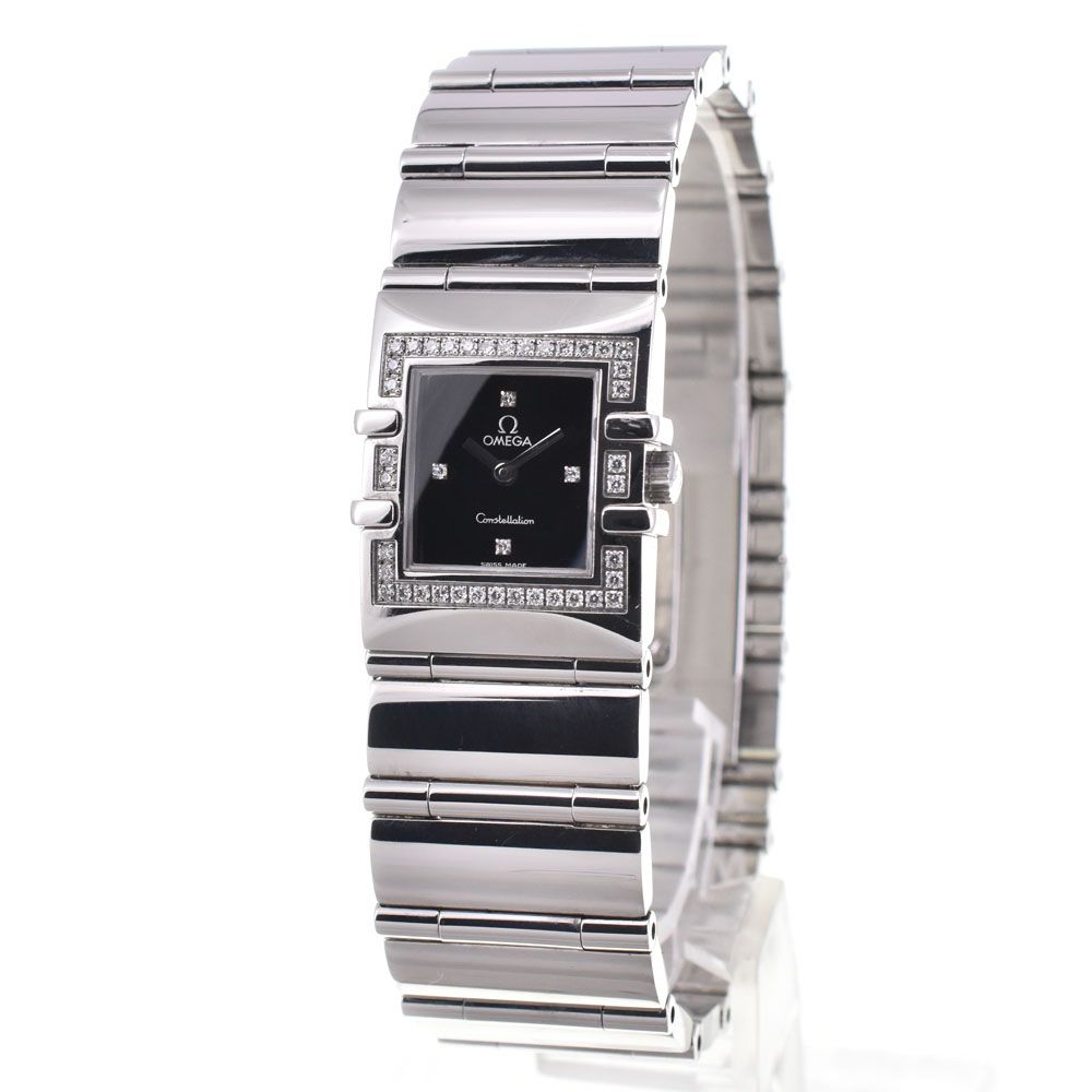 オメガ OMEGA 1528.46 コンステレーション クアドラ ダイヤモンド ベゼル クォーツ レディース B 144175