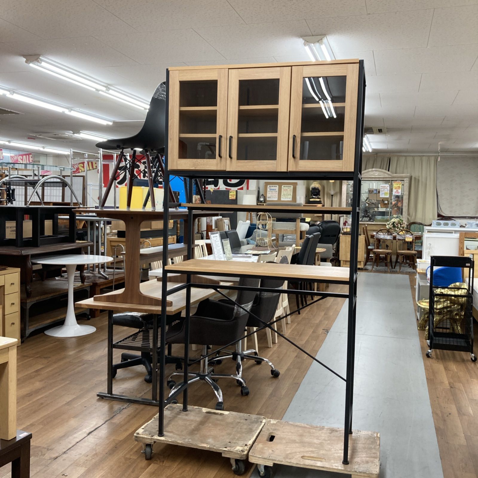 S 365 キッチンラック 食器棚 ゴミ箱上ラック 幅93 5 cm