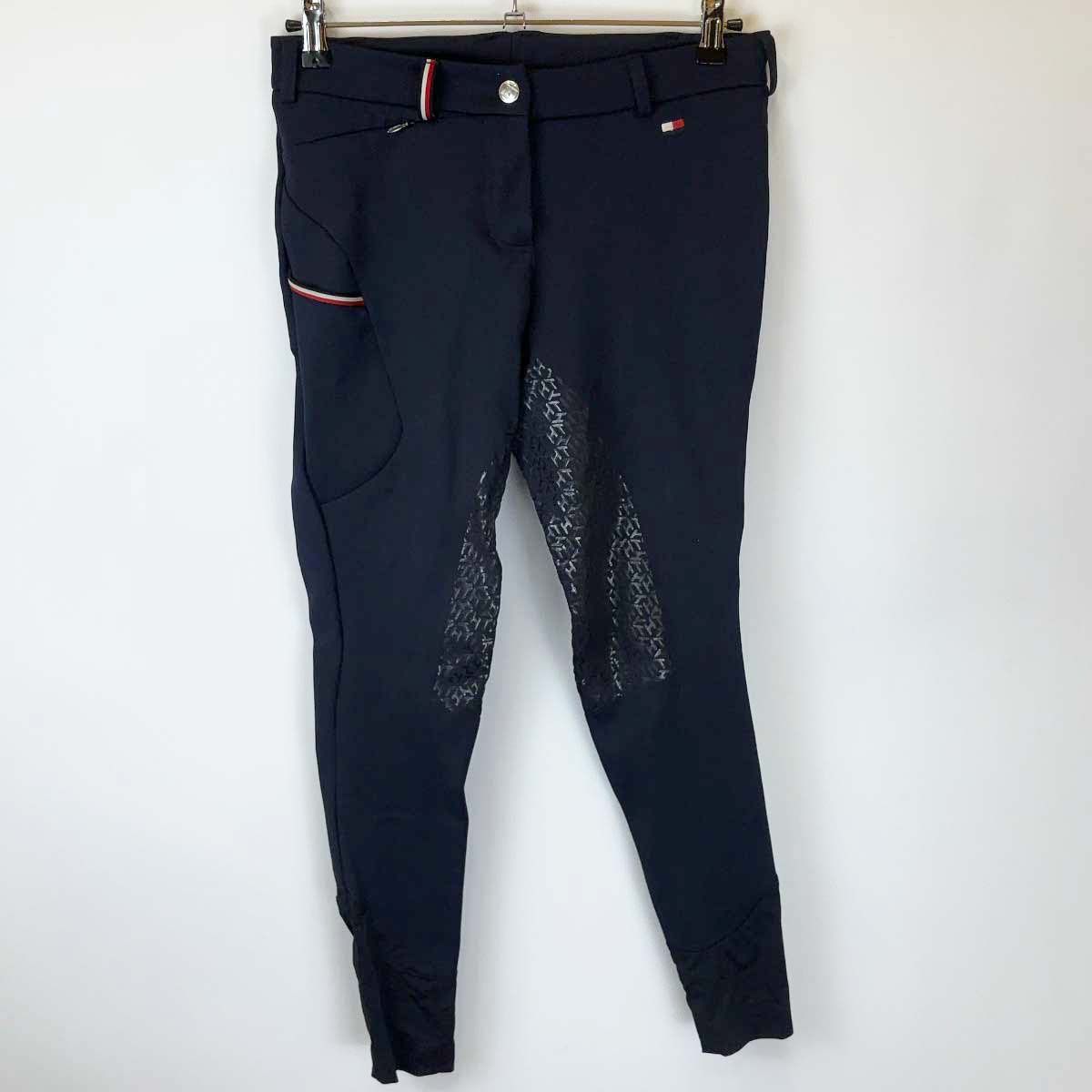 トミーヒルフィガー キュロット パンツ フルグリップ L ネイビー レディース TOMMY HILFIGER 乗馬ズボン 馬術
