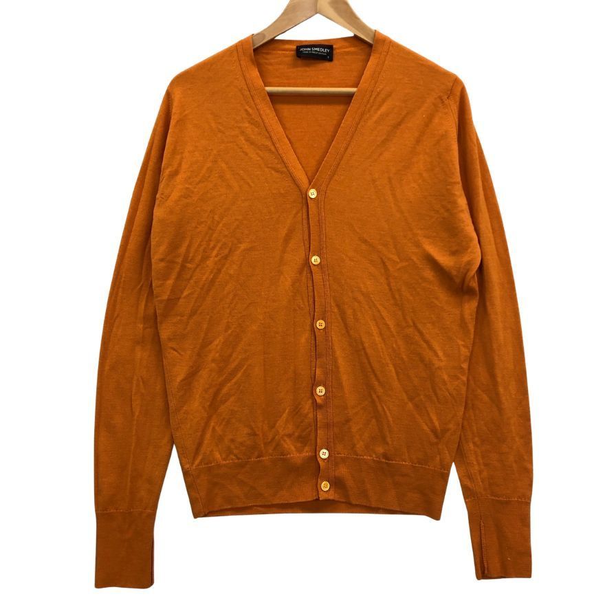 ジョンスメドレー カーディガン オレンジ メンズ サイズS JOHN SMEDLEY 